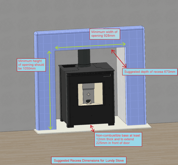 Fig 1 - Lundy 5 stove - in recess 04-09-25