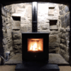 Lundy 8 boiler stove in recess